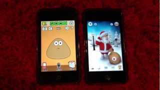 Pou vs.Talking Santa madness on iPods