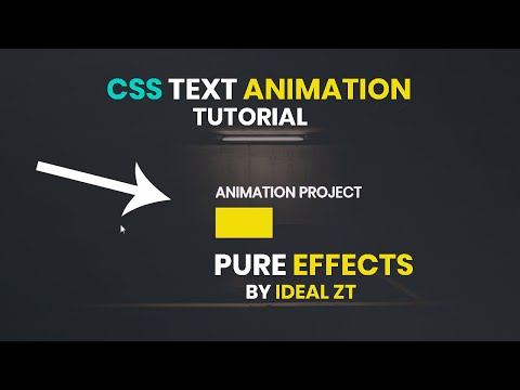 Pure Effects Of HTML5 / CSS3 Text Animation | CSS Animations | Tutorial | HD