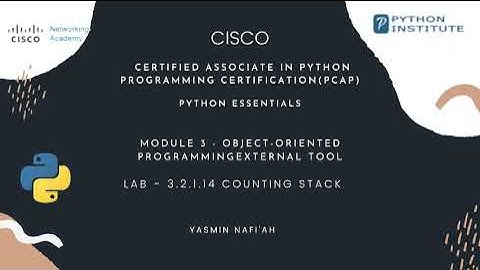 Python Essentials 2 || LAB 3 .2. 1. 14 Counting stack