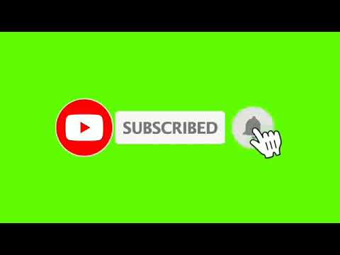 Youtube Animated Green Screen Subscribe Button with Bell | No Copyright
