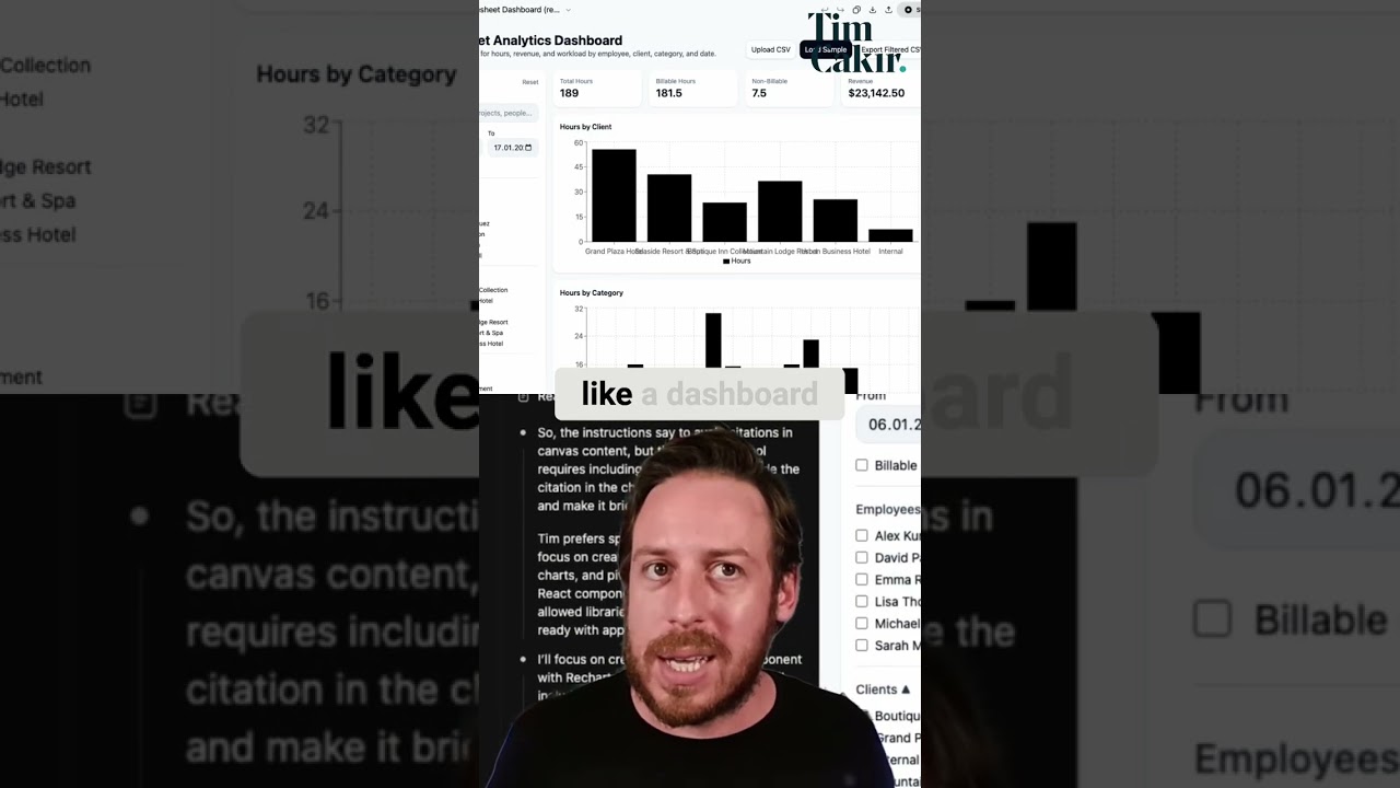 ChatGPT-5 Builds Interactive Dashboard: Ditch Excel & Visualize Data! #shorts
