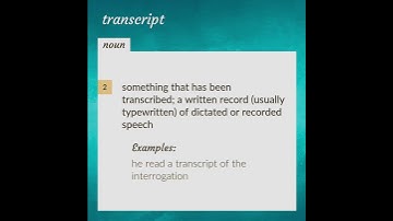 Transcript | meaning of Transcript