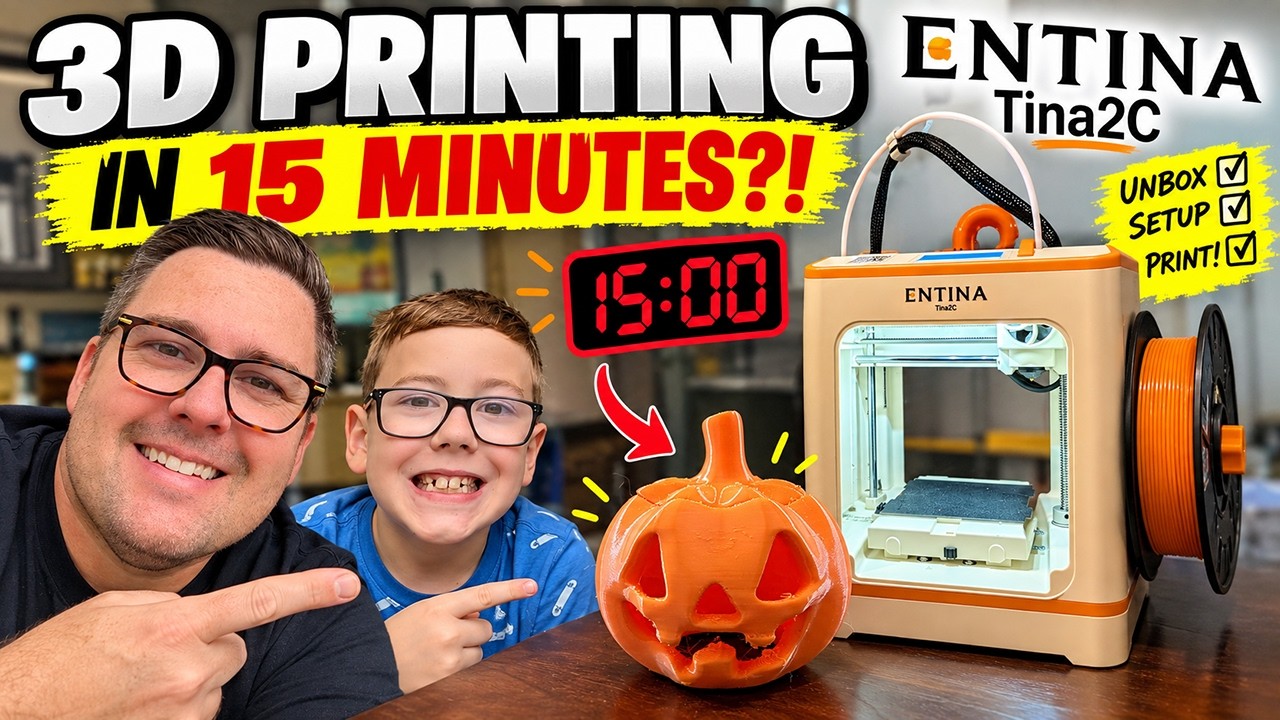 Can We Start 3D Printing in 15 Minutes? Dad & Son Test the Entina Tina2C!