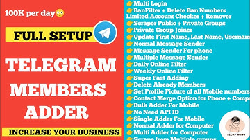 Telegram Members Adder  software Full Setup Video |  Script Setup Tutorial  In 2022#termux #telegram