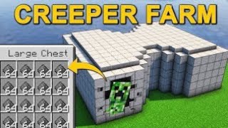 Easy And Automatic Creeper Farm In Minecraftbedrock 1.20 | Creeper FarmMinecraftPE(mcpe/bedrock/PS5)