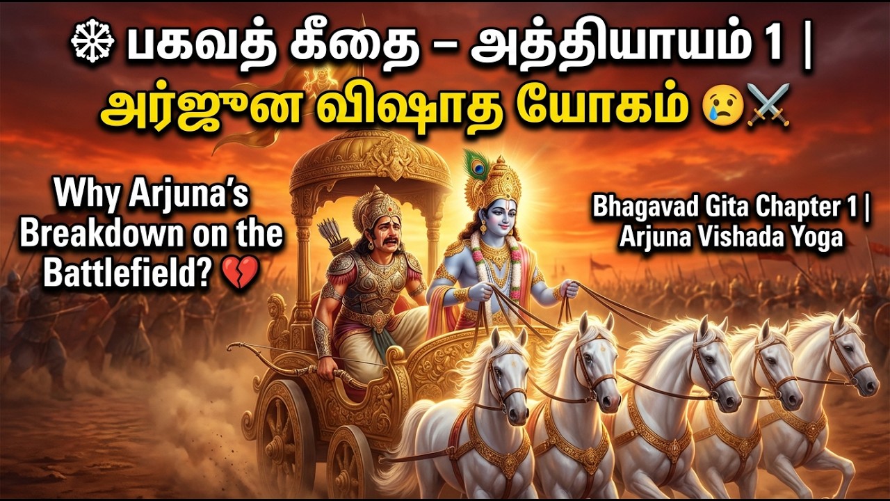 பகவத் கீதை – அத்தியாயம் 1 | அர்ஜுன விஷாத யோகம் 😢⚔️ | Arjuna’s Breakdown on the Battlefield 💔