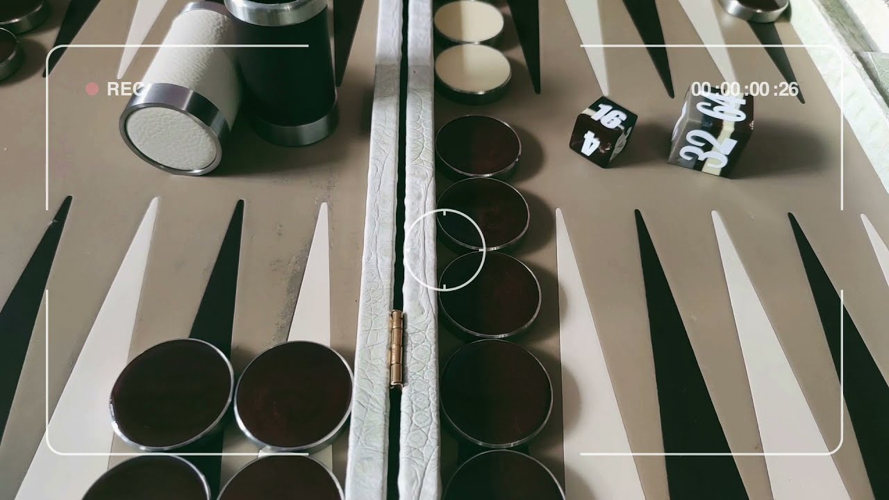 Backgammon: Brown and Ivory set | Checkers Cups and Doubling cubes