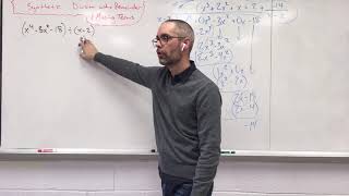 Algebra: Polynomial Synthetic Division with a Remainder and Missing Terms