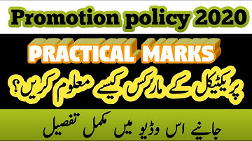 How to check practical marks | practical marks according to promotion policy 2020 | board exam 2020