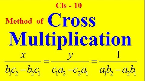 Cross Multiplication / Pair of Linear Equation /Chapter 3/Exercise 3.5 / CBSE math Class 10