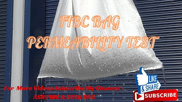 FIBC Bag Water Permeability Test | Bulk Tonne Bag | FIBC Bag Water Test #asrfibc #shorts #shortvideo