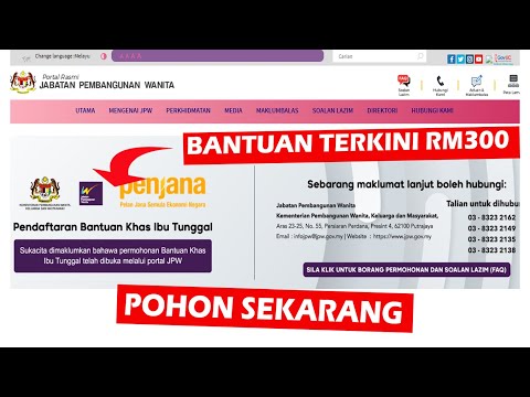 Bantuan Terkini RM300 Dari Jabatan Pembangunan Wanita