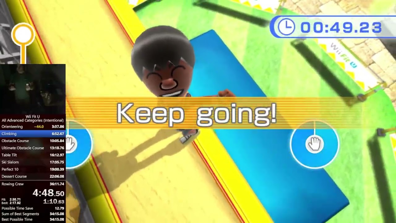 Wii Fit U Climbing (Advanced) in 1:41.53