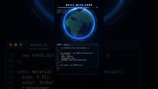 I Built a 3D Earth with 40,000 Particles (Three.js + WebGL) #Shorts
