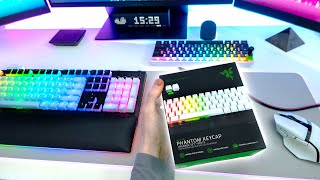 Testing RAZER Phantom Keycaps on my BlackWidow V4 Pro!