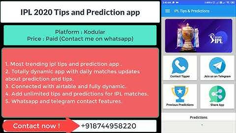 IPL 2021 matches tips and prediction app aia file - Cricket live app aia file | Kodular (2020)