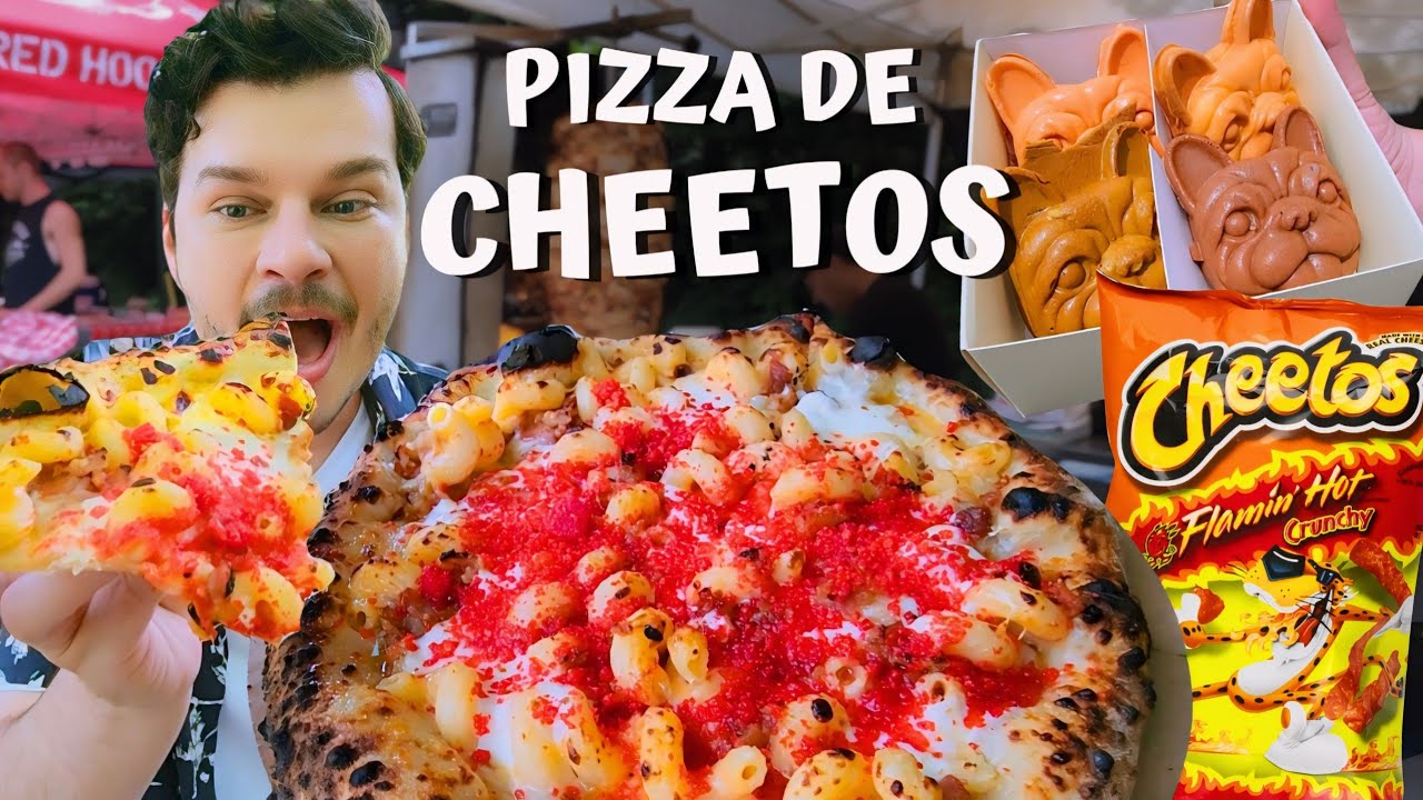 PIZZA DE CHEETOS E MAIS COMIDAS ESTRANHAS NA MAIOR FEIRA DE NOVA YORK - Vale a pena?