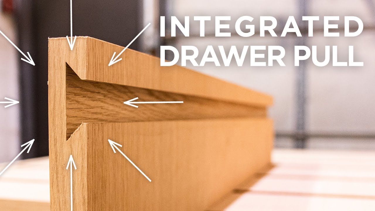 How to minimize tear-out on an integrated drawer pull