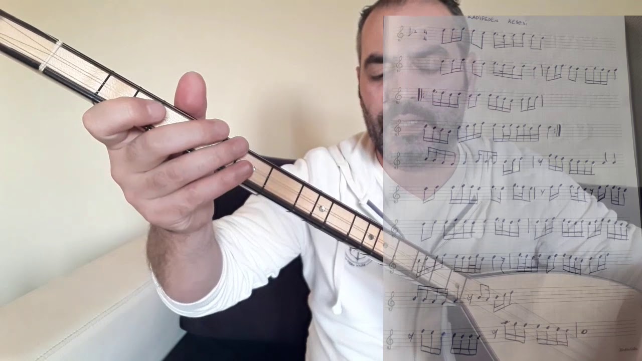 Bağlama Dersi 46 Kadifeden Kesesi Çiftetelli Önder Şahin  Solfej Eşlikli