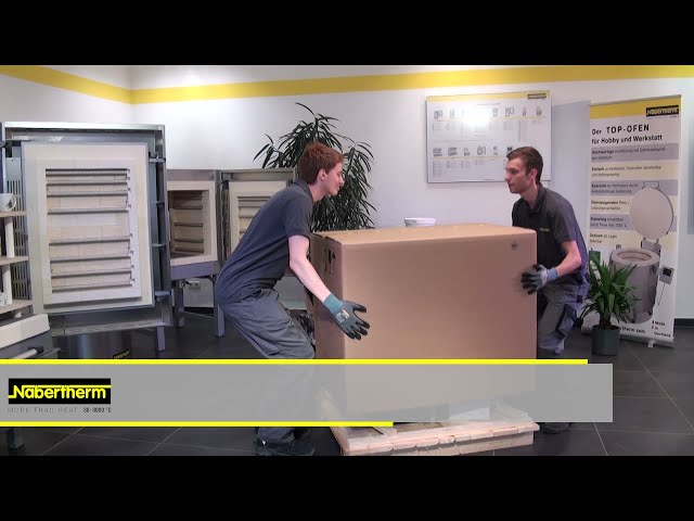 Nabertherm toppmatad keramikugn - Packa upp och installera