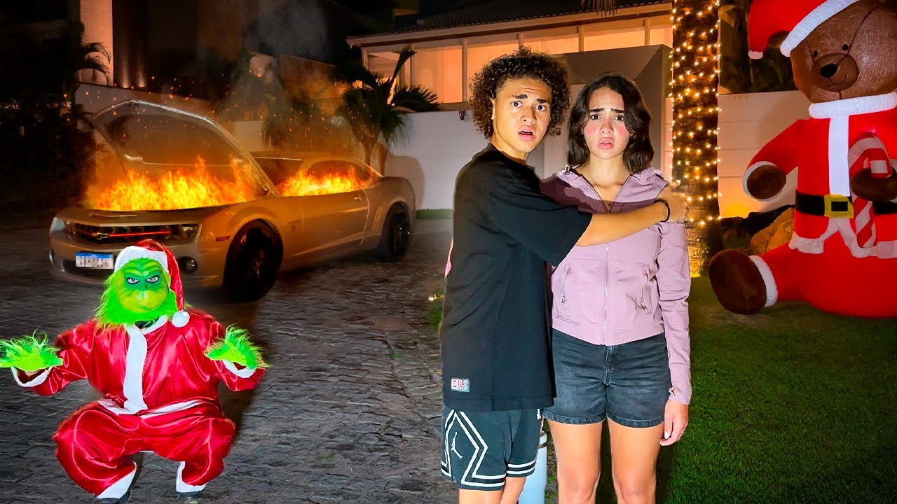 O GRINCH DO MAL TACOU FOGO NO CARRO NOVO DO MEU PAI 🚨🚨🚨