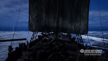 Smuggler Boat - Ocean Storm | Scenery Demo | Beneos Animated DnD TTRPG Foundry VTT Maps