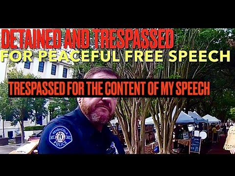 Trespassed For The Content Of My Speech.