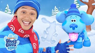 make silly snow angels w blue friends blues clues you