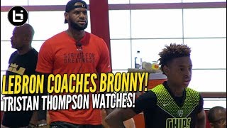 LeBron James Coaches Son LeBron Jr.! Tristan Thompson Watches! Full Highlights!
