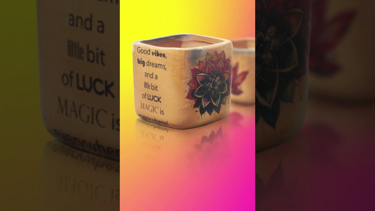 Unique Home Decor Ideas – Custom Printed Clay Pots 