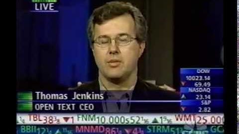 Open Text CEO Tom Jenkins on CNBC (February 25, 2000)