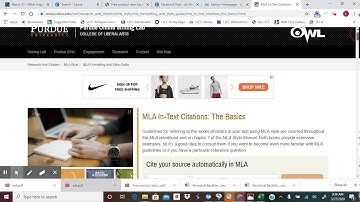 In-text Citations for MLA: Navigating Purdue OWL