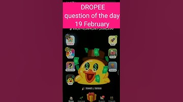Dropee question of the day code 19 February | Dropped question of the day code | @CryptoTechSunil