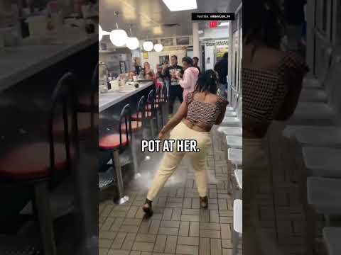 Waffle House Worker Deflects Flying Chair Like Its Nothing During Late Night Brawl Shorts