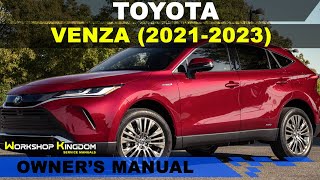 TOYOTA VENZA (2021-2023) Owner's User Manual - English - PDF Download