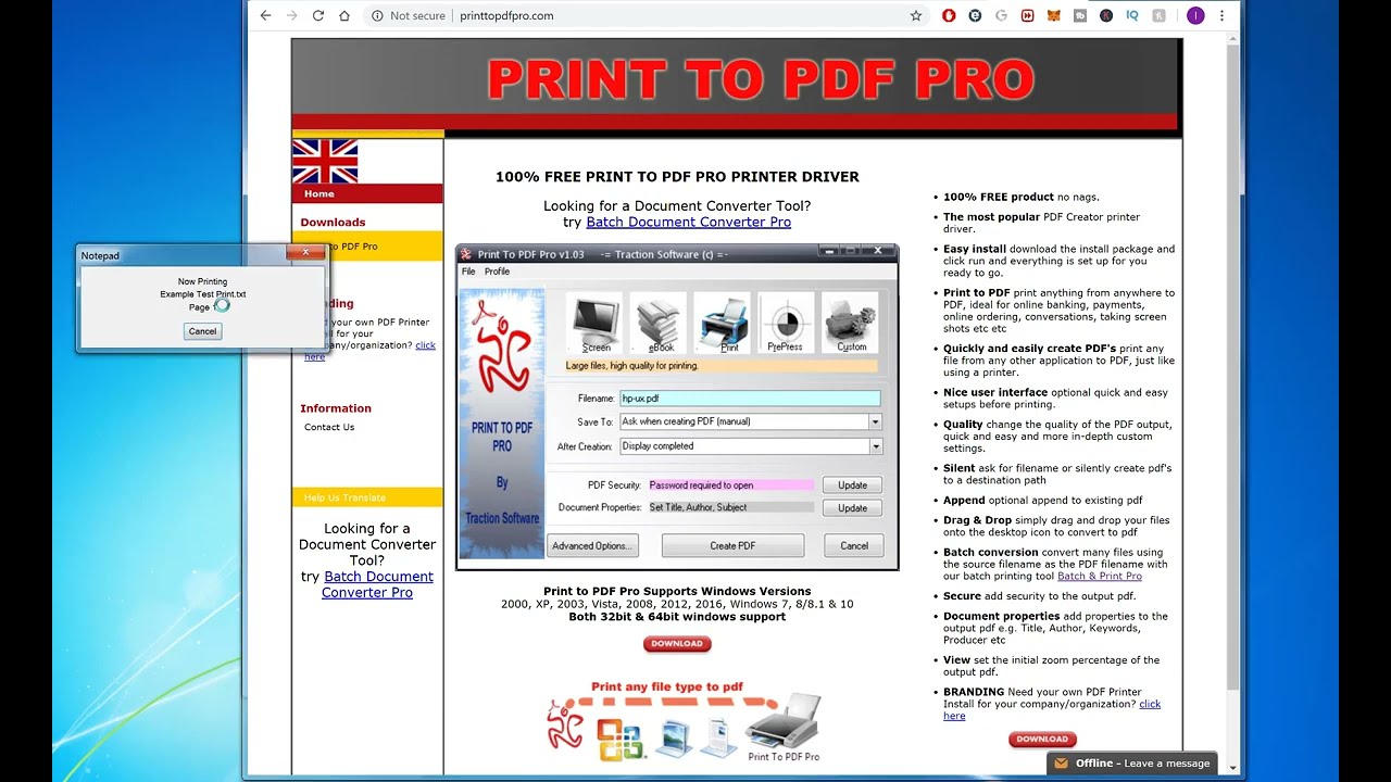 Cómo agregar una impresora Adobe PDF GRATIS - YouTube