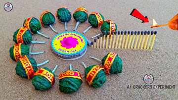 Lot Of Unlimited Laddu Sutali Bomb Crackers And Chakri Vs Matchstick Chain Reaction Dominos 😱|