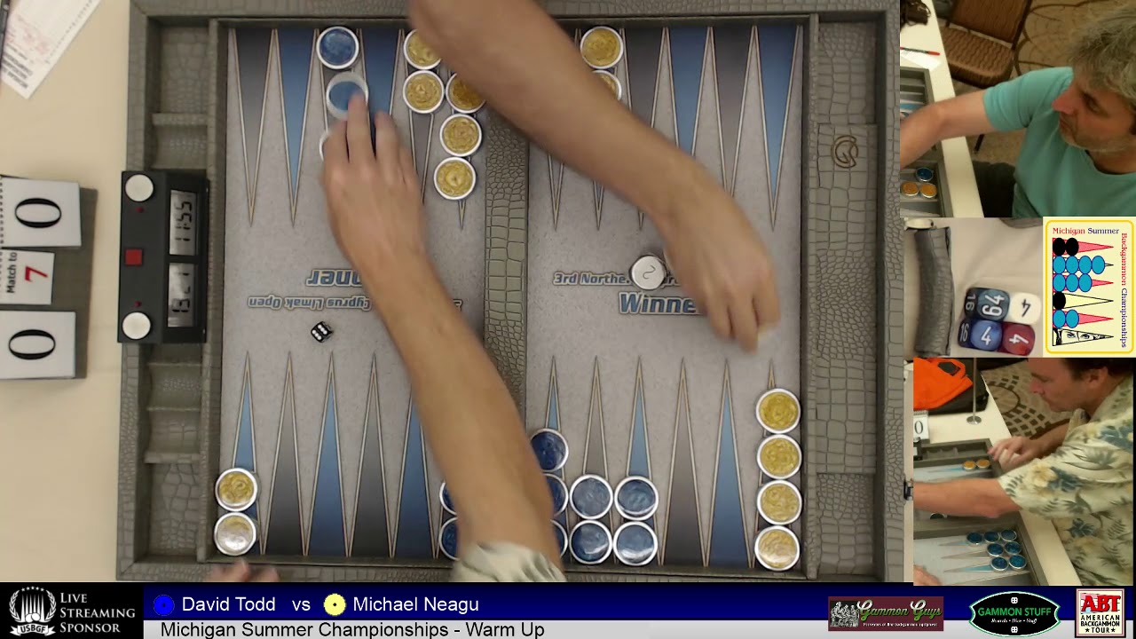 2019 Michigan Summer Backgammon Championships Warm Up David Todd ...