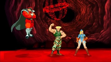 Marvel vs Capcom 2: Cammy, Guile, M. Bison arcade playthrough