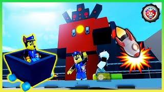 Paw Patrol Mission Part 7 - Chase Create a Cart Ride! Meet Rocket Map 汪汪隊立大功電視人地圖 -  Roblox 機器磚塊