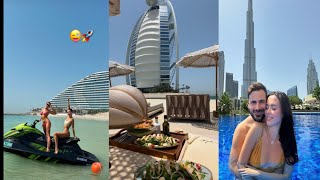 Stjepan Hauser enjoying lunch with his girlfriend maria Vessa beach side of dubai lovely view
