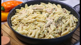 I've Never Had Such Delicious Pasta! Chicken Fettuccine Alfredo Recipe!