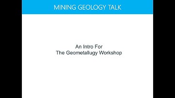 Introduction of Geometallurgy Workshop