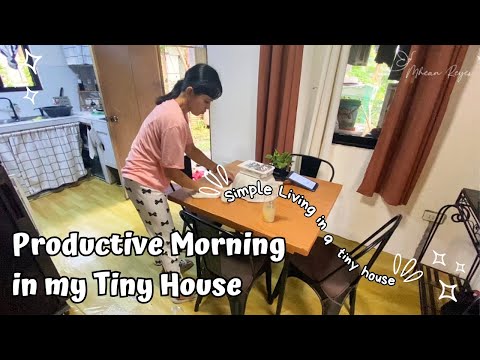 PRODUCTIVE MORNING IN MY TINY HOUSE 🏡 Quick Morning Cleaning • Busy Mom of 3 #momlife #morning