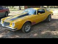 1976 Camaro Bumblebee Replica Car Cold Start & Walk Around