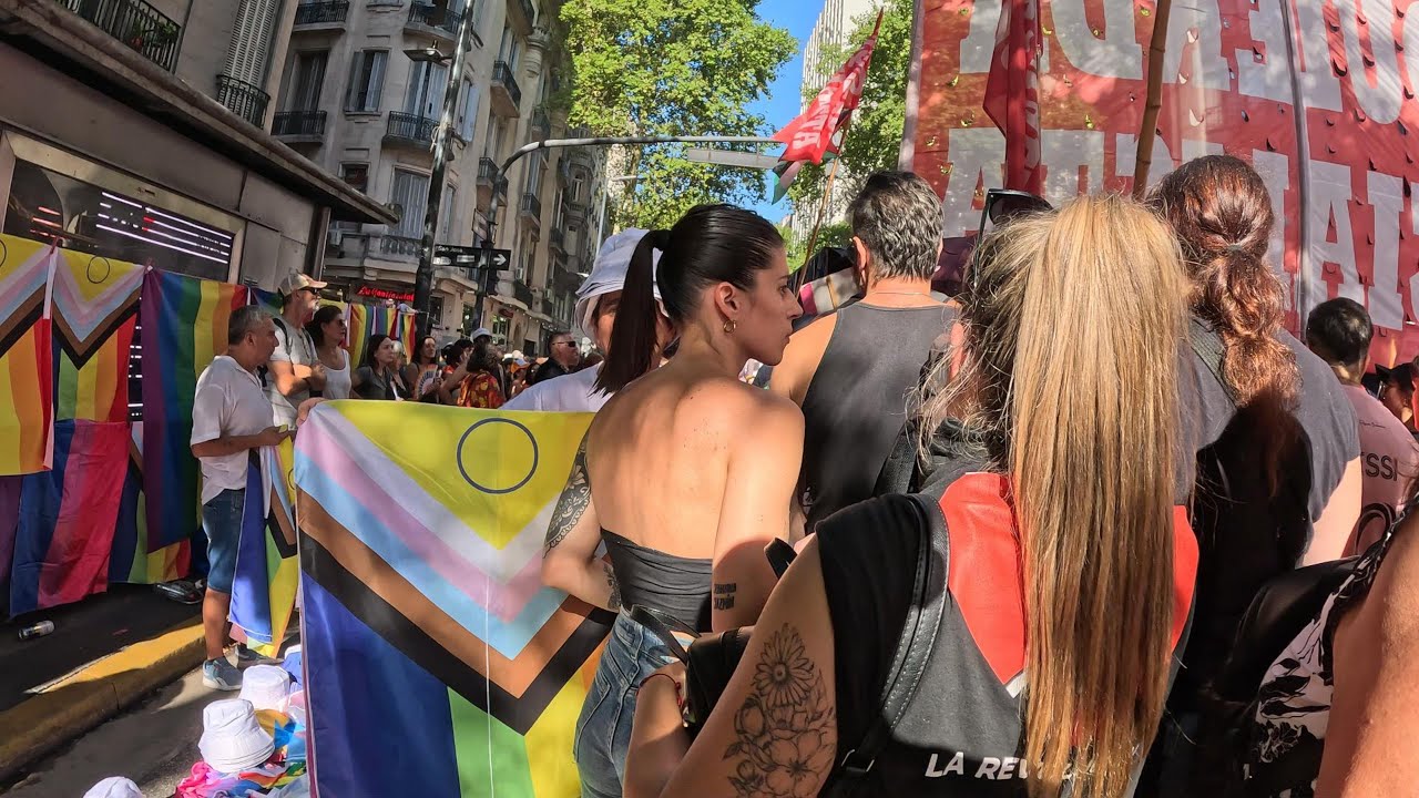 🇦🇷 Anti-Fascist & Anti-Racist Pride March Buenos Aires – LGBTQ+ Protest in Argentina | 4K Walking