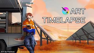 Solar Farm Art Timelapse