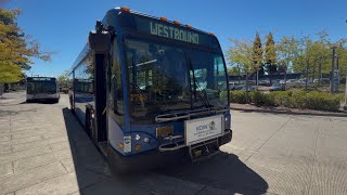 Trimet max shuttle line 27 Milikan way Max station to Elmonica max station full ride
