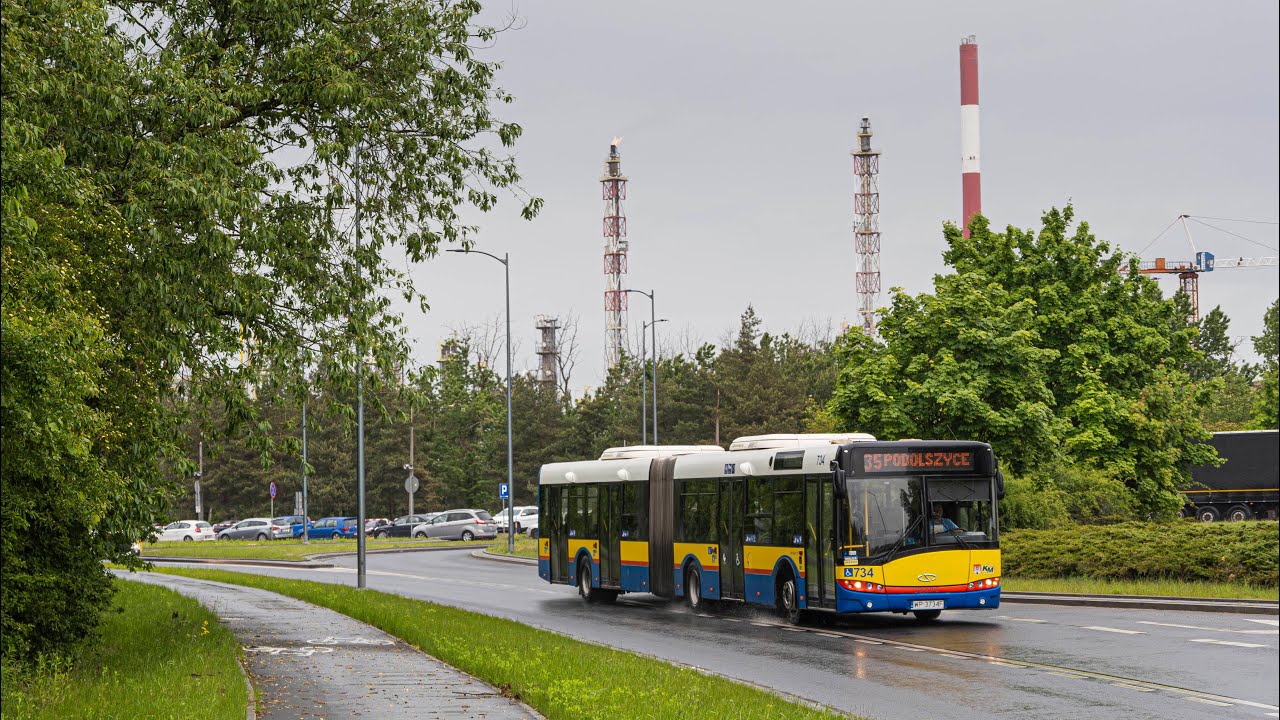 Solaris Urbino 18 #734 - KM Płock [Przejazd, 35] 🎶buczenie🎶