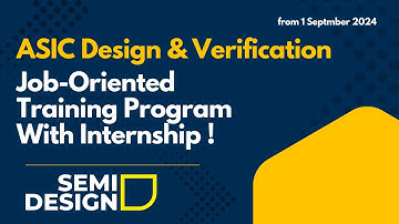 ASIC Design & Verification Job Oriented Program Session 1 #vlsi #semiconductor #technology #fpga